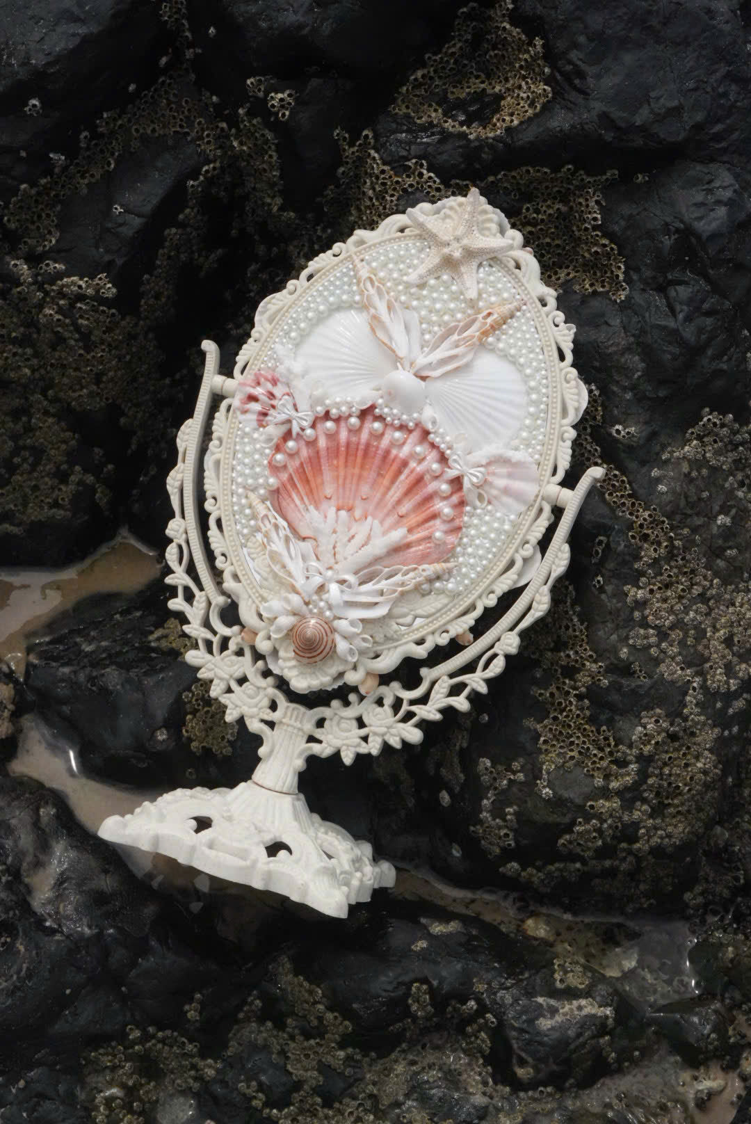DYAD Handmade Seashell Vanity Mirror