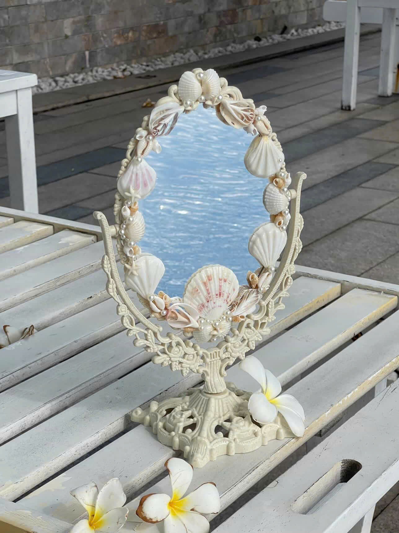 DYAD Handmade Seashell Vanity Mirror