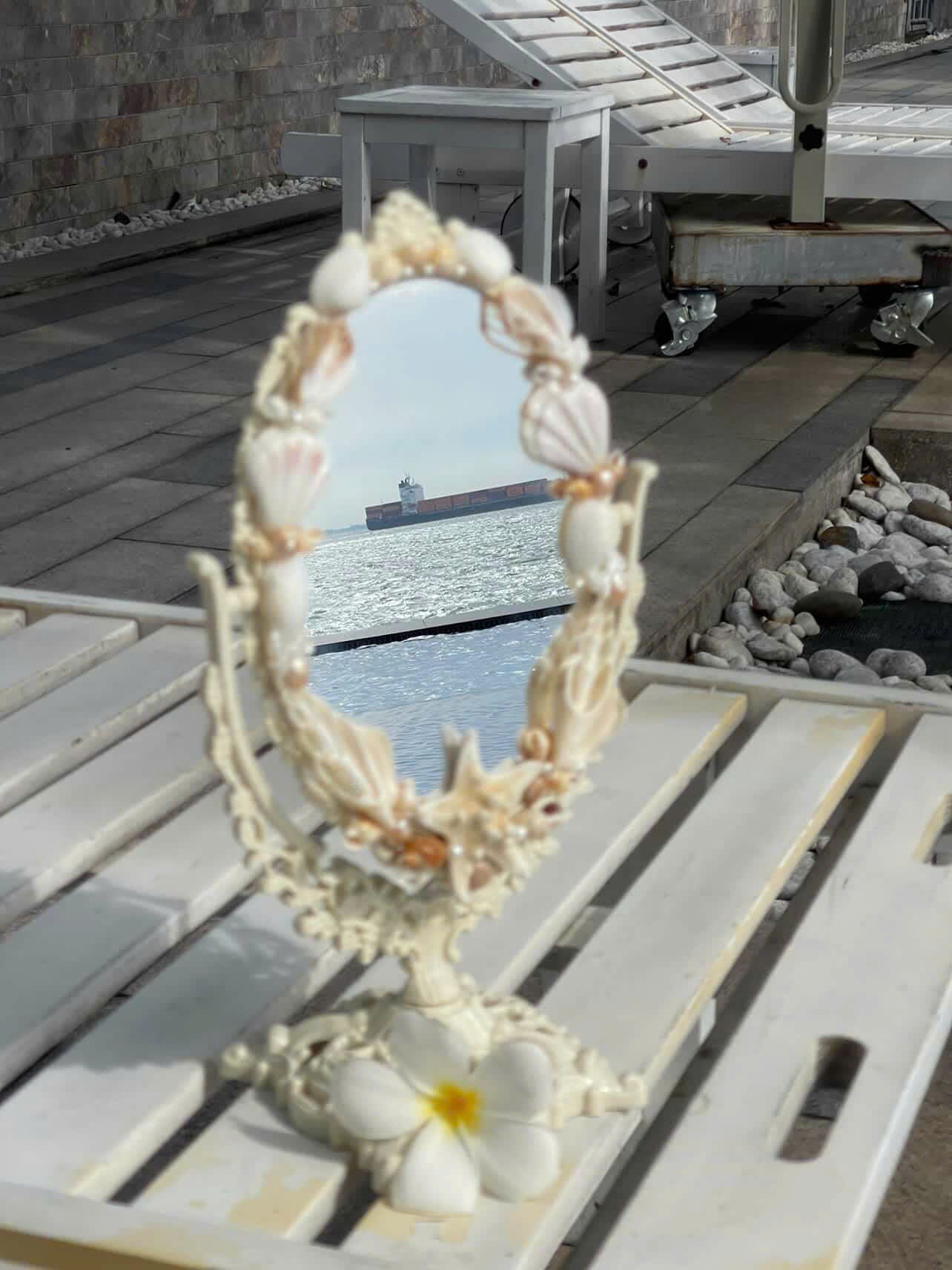 DYAD Handmade Seashell Vanity Mirror