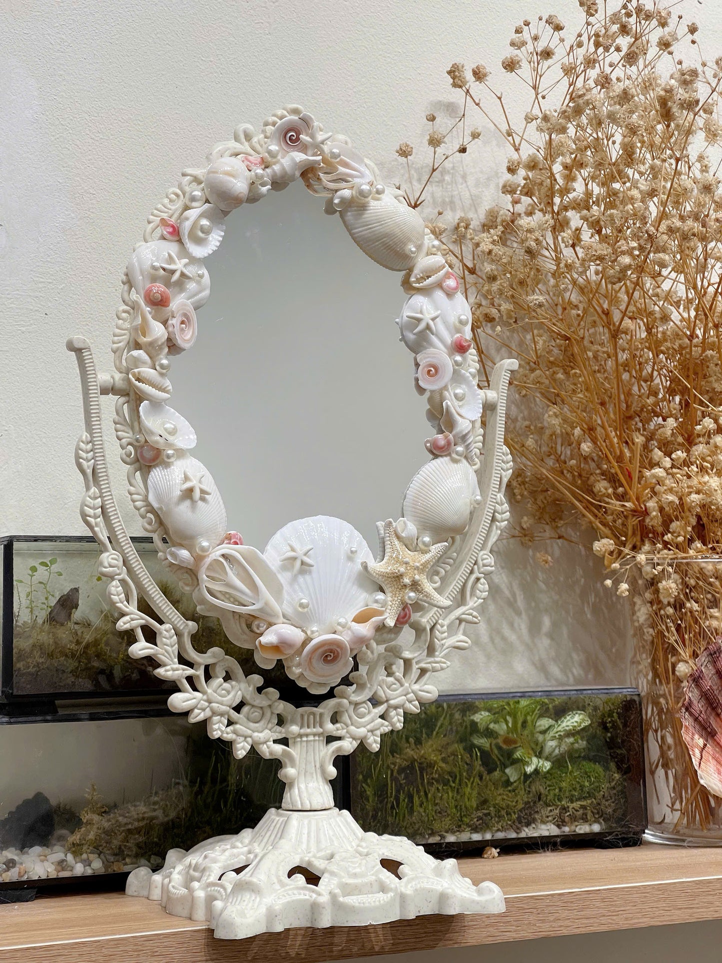 DYAD Handmade Seashell Vanity Mirror