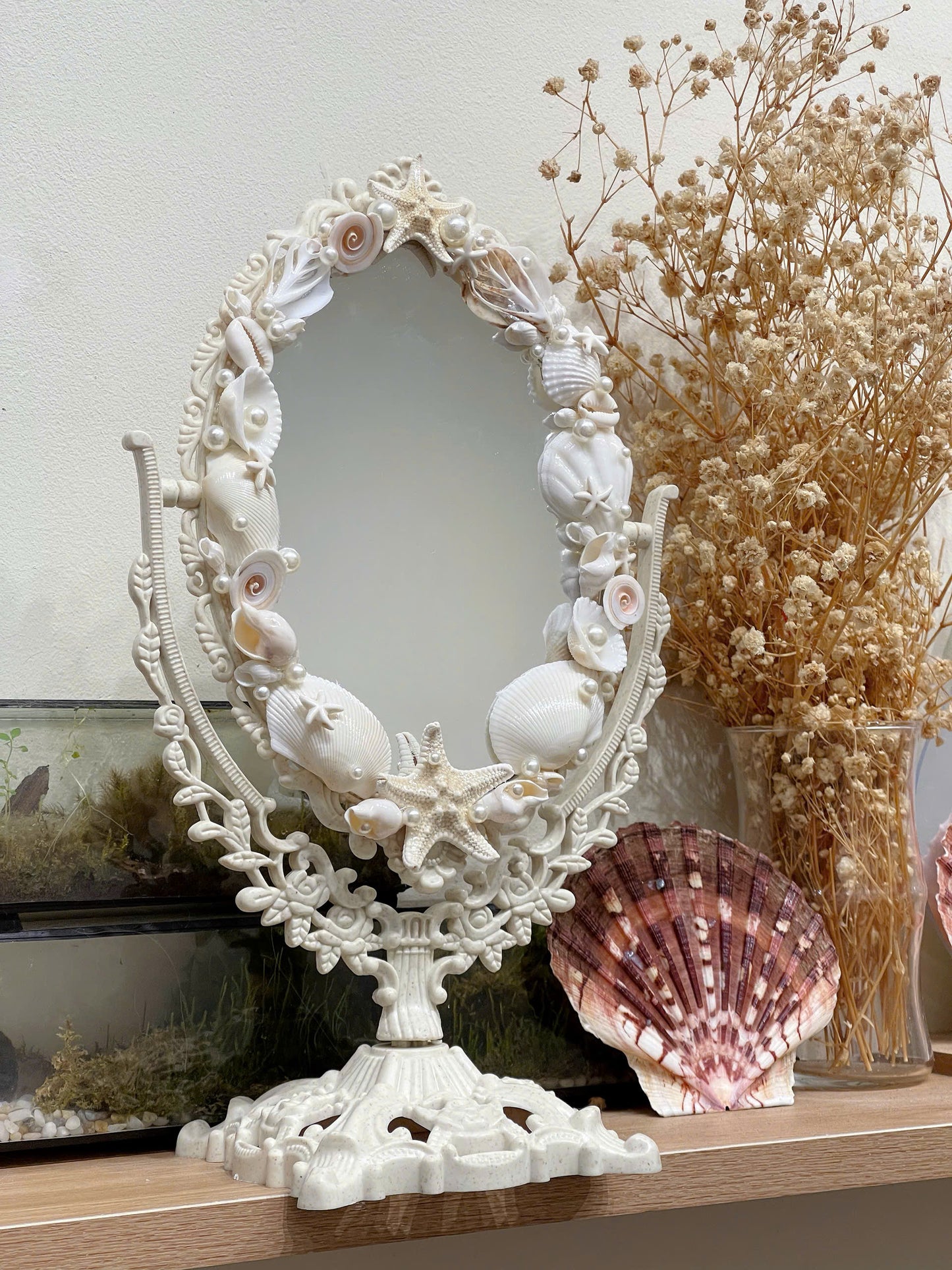 DYAD Handmade Seashell Vanity Mirror