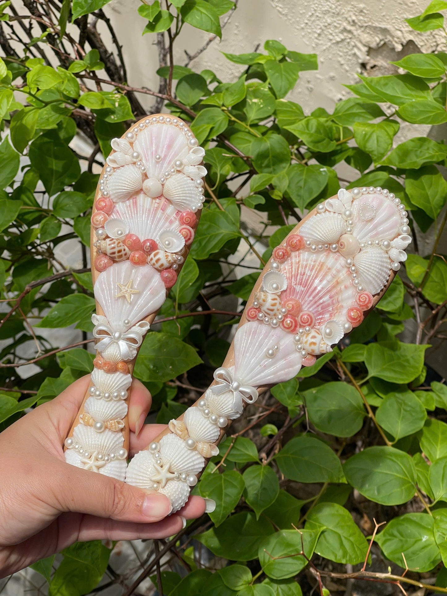 Handmade Seashell Wooden Comb – Ocean Pearl