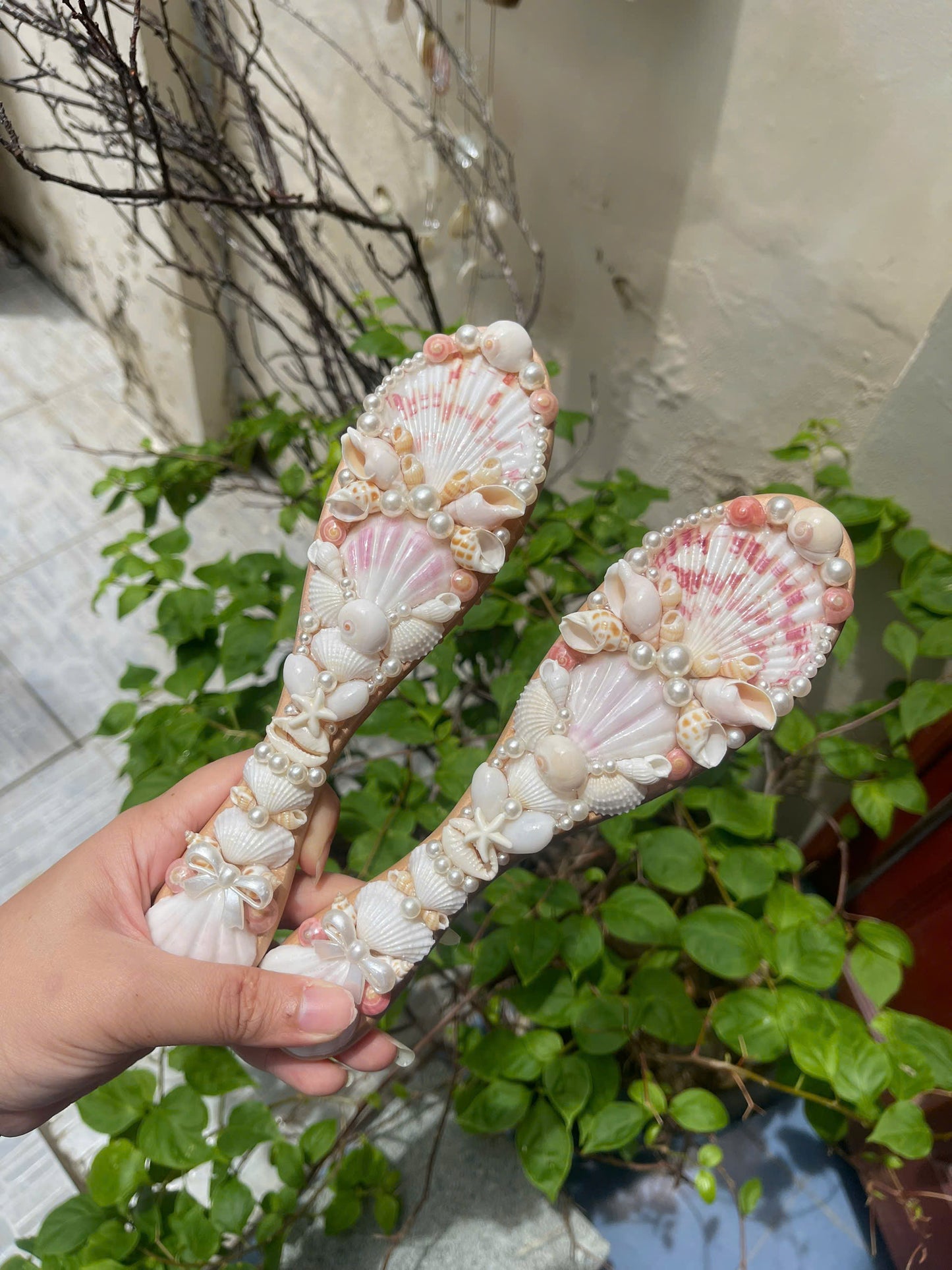 Handmade Seashell Wooden Comb – Ocean Pearl