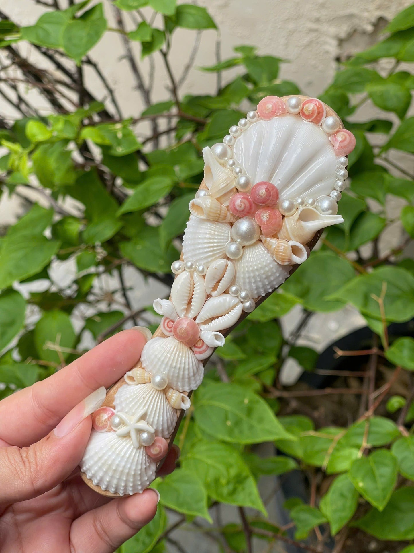 Handmade Seashell Wooden Comb – Ocean Pearl