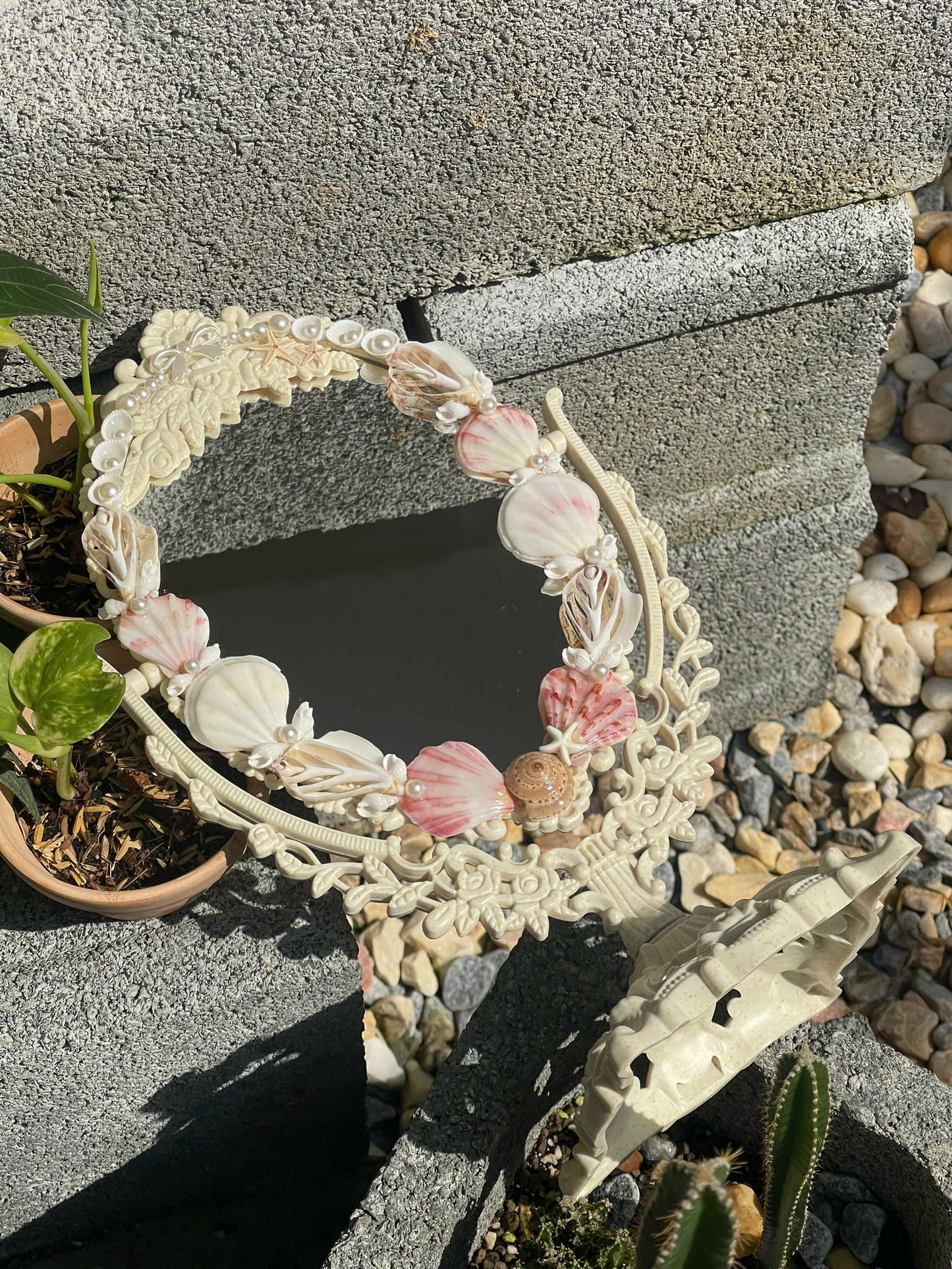 DYAD Handmade Seashell Vanity Mirror